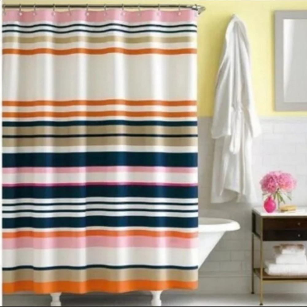 Kate Spade Candy Striped Shower Curtain 72 x 72